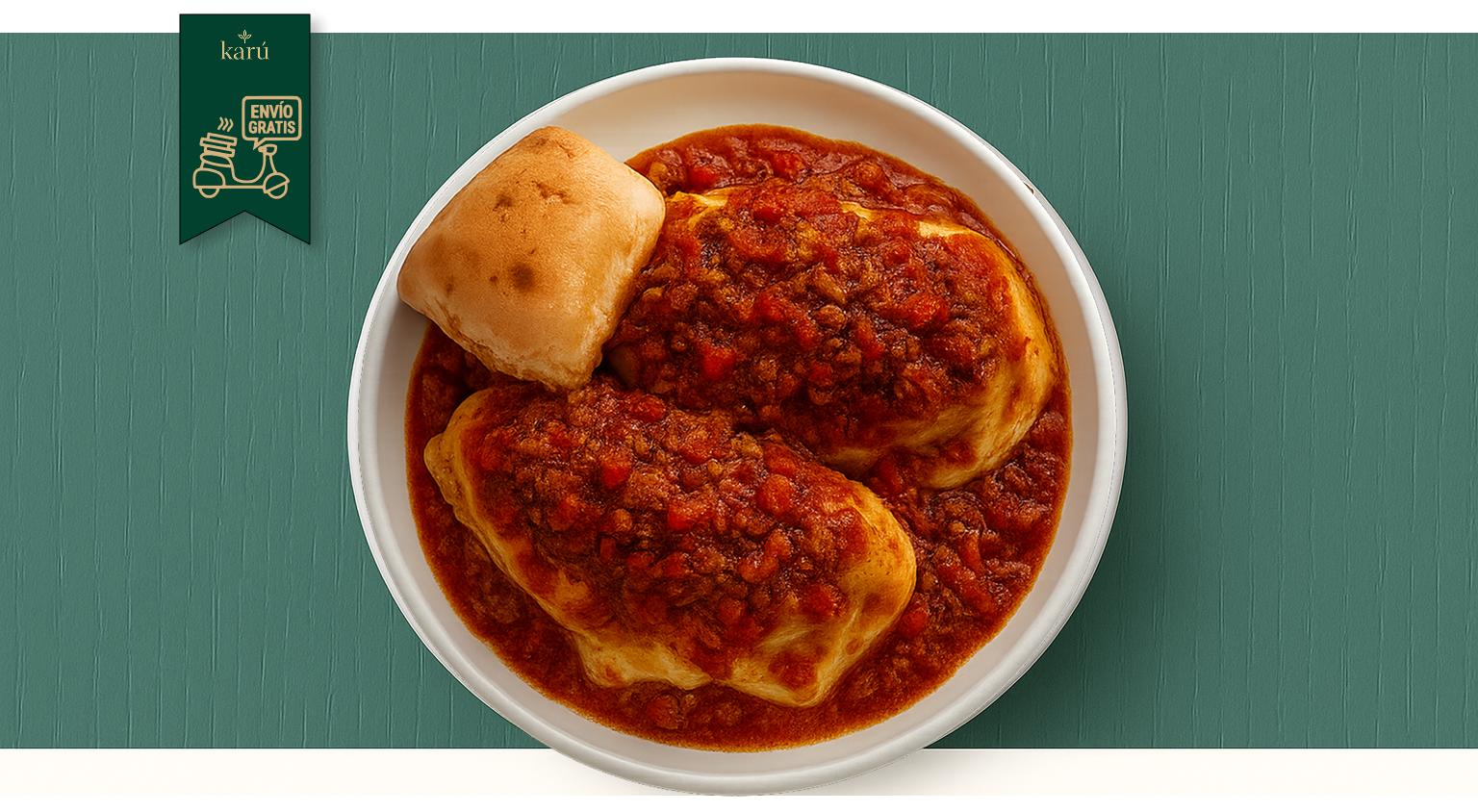 Sorrentinos de jamón y queso con salsa bolognesa