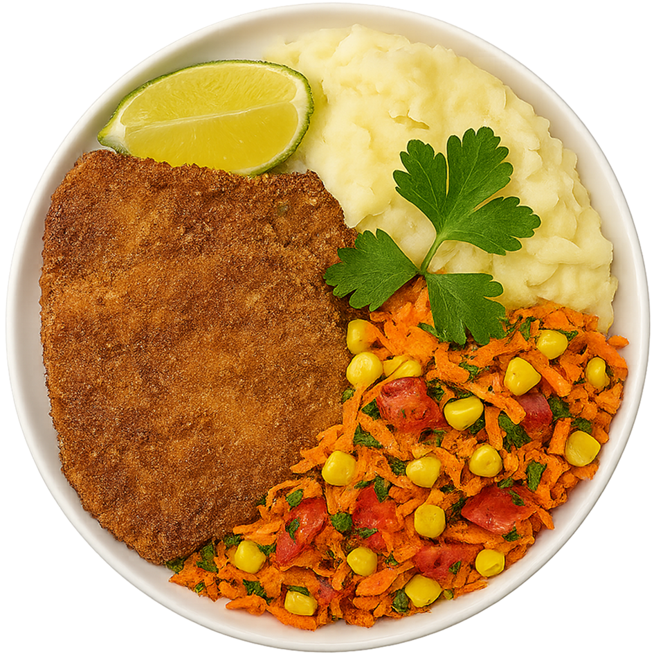 Milanesa con puré